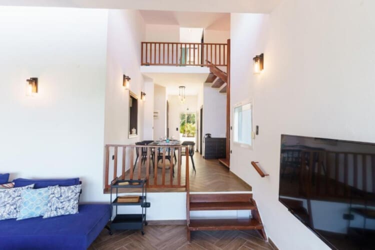 Living room and stair to dinning area