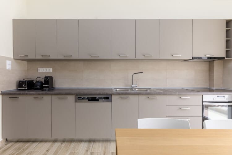 Private kitchen with dining area