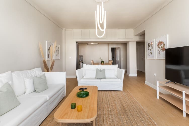 Living room with dining area