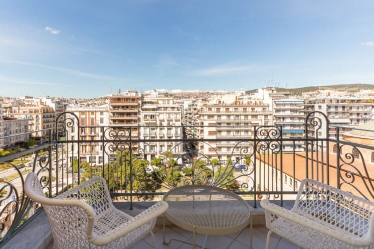 Balcony with city view