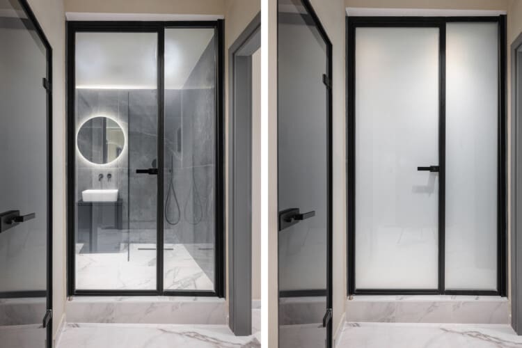 Dry Martini two-bedroom apartment in the city center with premium amenities, two bathrooms, stylish living room, and private balcony for a comfortable stay in Thessaloniki.